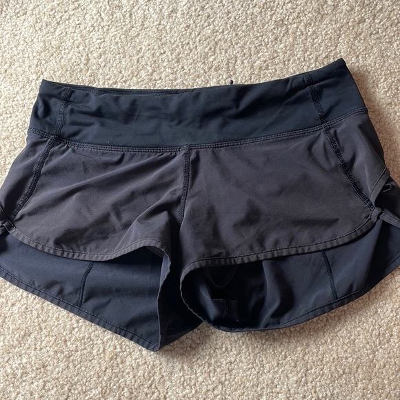 Lululemon Speed Up shorts. Black. - Picture 2 of 3